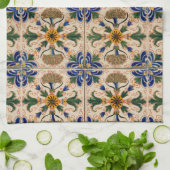 カラフル地中海のヴィンテージ キッチンタオル (折り畳み)