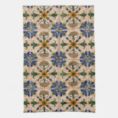 カラフル地中海のヴィンテージ キッチンタオル (縦)