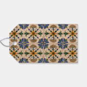 カラフル地中海のヴィンテージ ギフトタグ (裏面横)