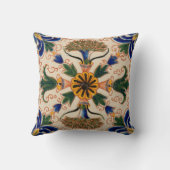 カラフル地中海のヴィンテージ クッション (裏面)