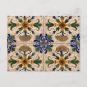 カラフル地中海のヴィンテージ シーズンポストカード (正面)