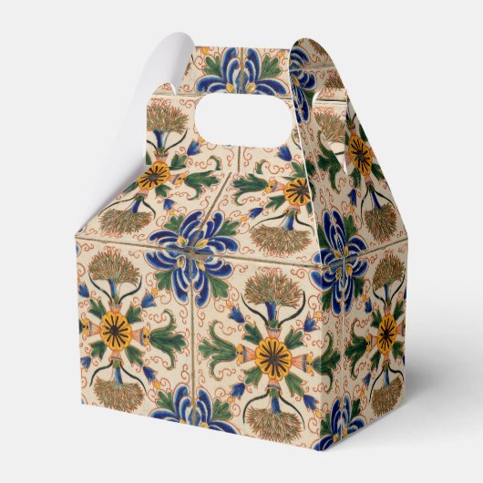 カラフル地中海のヴィンテージ フェイバーボックス (正面サイド)