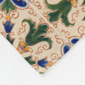 カラフル地中海のヴィンテージ フリースブランケット (角)