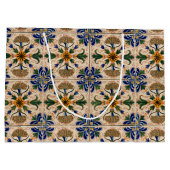 カラフル地中海のヴィンテージ ラージペーパーバッグ (裏面)