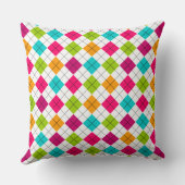 カラフル型アーガイルジャンボ枕 クッション (裏面)