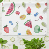 カラフル夏の果物 キッチンタオル (折り畳み)