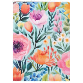 カラフル夏の花のデザイン名 クリップボード (裏面)