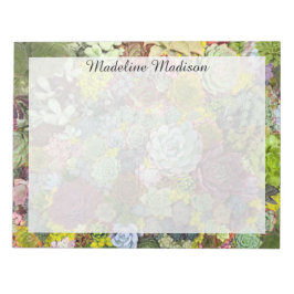 カラフル多肉植物 ノートパッド