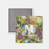 カラフル多肉植物 マグネット (正面/裏面)