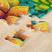 カラフル多肉質1簡単ブレインアートパズル写真 ジグソーパズル (側面)