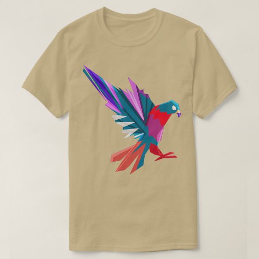 カラフル多頭鳩ひげ鳥獣ギフト Tシャツ (デザイン正面)