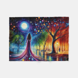 カラフル夢抽象芸術ファンタジー勾配 フリースブランケット