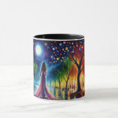 カラフル夢抽象芸術ファンタジー勾配 マグカップ (中央)