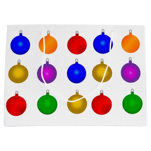 カラフル大抱き枕（クリスマス球根） ラージペーパーバッグ (正面)