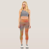 カラフル大理石の雲 カプリレギンス (正面)