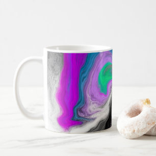 カラフル大理石アートの爆発 コーヒーマグカップ