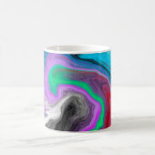 カラフル大理石アートの爆発 コーヒーマグカップ (中央)