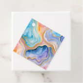 カラフル大理石インクアートギフトラベル フェイバータグ (インサイチュ)