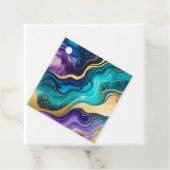 カラフル大理石インクアートギフトラベル フェイバータグ (インサイチュ)