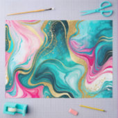 カラフル大理石インクアートティッシュペーパー 薄葉紙 (クラフト)