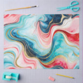 カラフル大理石インクアートティッシュペーパー 薄葉紙 (クラフト)