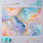 カラフル大理石インクアートティッシュペーパー 薄葉紙 (クラフト)