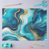 カラフル大理石インクアートティッシュペーパー 薄葉紙 (クラフト)