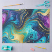 カラフル大理石インクアートティッシュペーパー 薄葉紙 (クラフト)