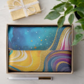 カラフル大理石インクアートティッシュペーパー 薄葉紙 (ギフト)