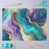 カラフル大理石インクアートティッシュペーパー 薄葉紙 (クラフト)