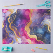 カラフル大理石インクアートティッシュペーパー 薄葉紙 (クラフト)