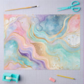 カラフル大理石インクアートティッシュペーパー 薄葉紙 (クラフト)