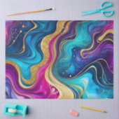 カラフル大理石インクアートティッシュペーパー 薄葉紙 (クラフト)