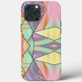 カラフル大理石ピンクパープルブルーモダンエステティック Case-Mate iPhoneケース (裏面)