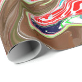 カラフル大理石絵を描誕生日 ラッピングペーパー (ロールコーナー)