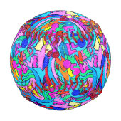 カラフル大衆の平和と愛 野球ボール (正面)