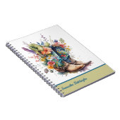 カラフル女性のカーボーイブーツとワイルドフラワー ノートブック (右側)