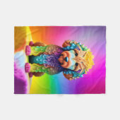 カラフル子ども毛布 フリースブランケット (正面(横))