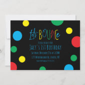 カラフル子供の誕生日ジャンプバウンスボールブラック (正面)