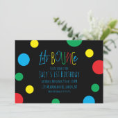 カラフル子供の誕生日ジャンプバウンスボールブラック (スタンド正面)