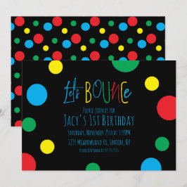 カラフル子供の誕生日ジャンプバウンスボールブラック