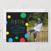 カラフル子供の誕生日ジャンプ跳ね返しボール写真 (正面)