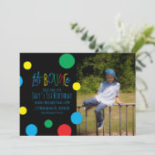 カラフル子供の誕生日ジャンプ跳ね返しボール写真 (スタンド正面)