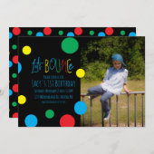 カラフル子供の誕生日ジャンプ跳ね返しボール写真 (正面/裏面)