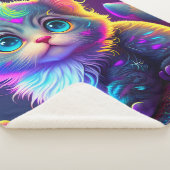 「カラフル子猫」 シェルパブランケット (3/4)