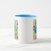 カラフル孔雀と花 マグカップ (中央)