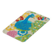 カラフル孔雀と花 マグネット (左側)