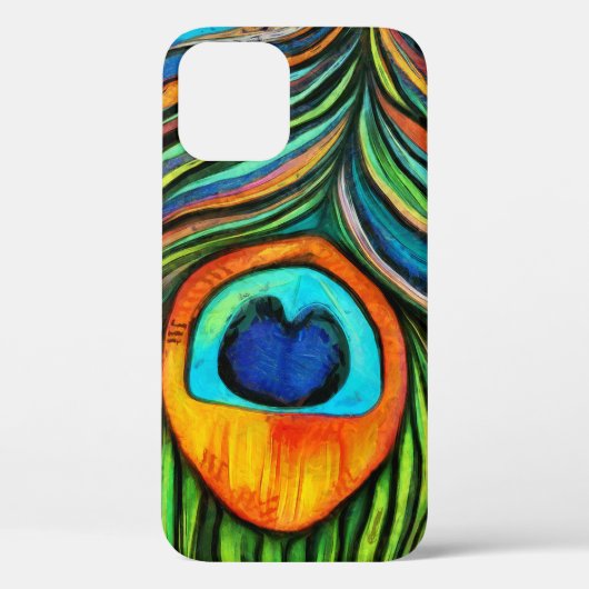 カラフル孔雀の火の絵画鳥 Case-Mate iPhoneケース (裏面)