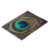 カラフル孔雀の羽パーソナライズされた根 ノートブック (左側)