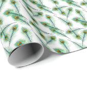 カラフル孔雀の羽模様の包み紙 ラッピングペーパー (ロールコーナー)